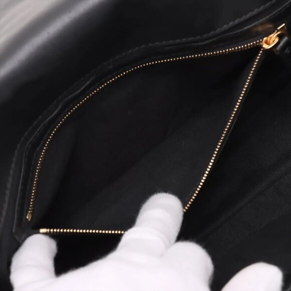 Fendi ZUCCA Mamma Baguette Leather 2-Way Shoulder Bag – Black - Picture 9 of 11